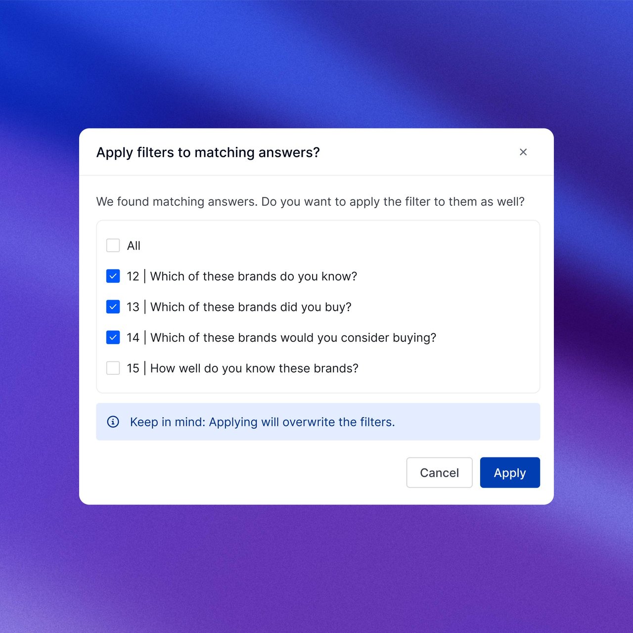 Automatically suggest matching filters_2000x2000