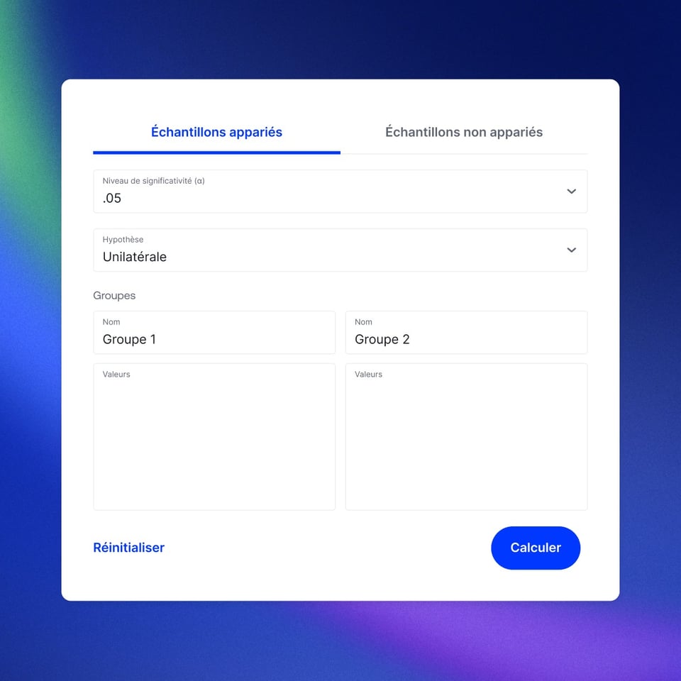 t-test calculator_FR